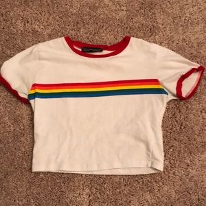Cute Rainbow Cropped Tee